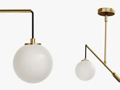 Modern Counterbalance pendant lamp 3D model