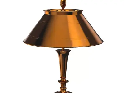 1920s English brass desk lamp U08062682942165 3D model
