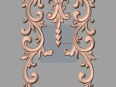 European furniture 3D relief models for CNC wood engraving E212 3D model