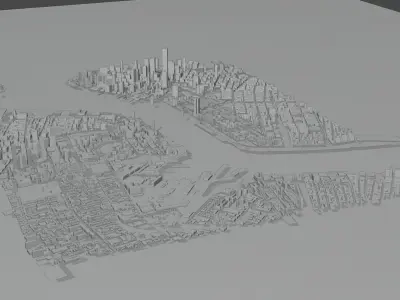 the city map Free low-poly 3D model