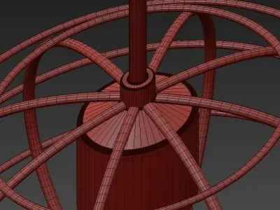 Lampara Vintage Techo comparacion 3D model