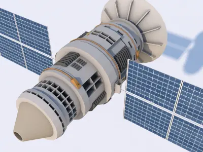 Spacecraft Satellite Low-poly 3D model