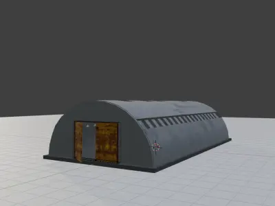 Empty Warehouse Free low-poly 3D model