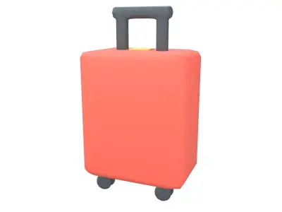 Suitcase Icon v1 002 Low-poly 3D model