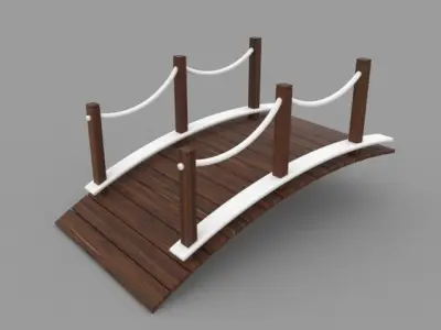 Japanese Garden Bridge 3D model
