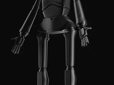 Stray Robot High Poly Low Poly model Low-poly 3D model