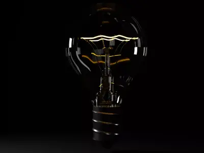 realistic light bulb 3D model