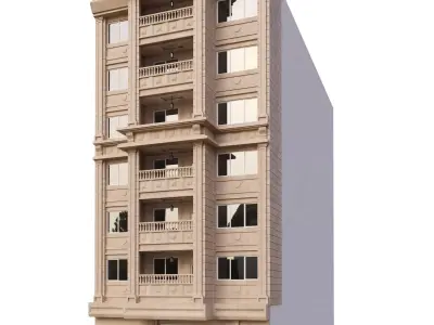 apartment building 3D model 19