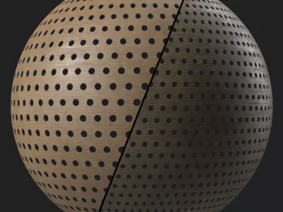 CardBoard Materials 05- Perforated CardBoard- Sbsar Seamless Texture