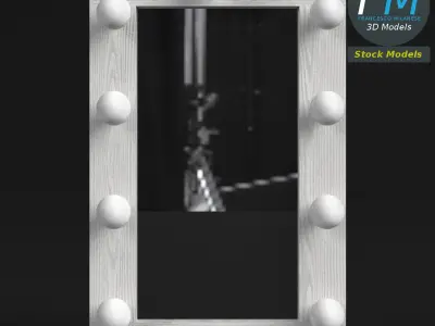 Simple make-up mirror 3D model