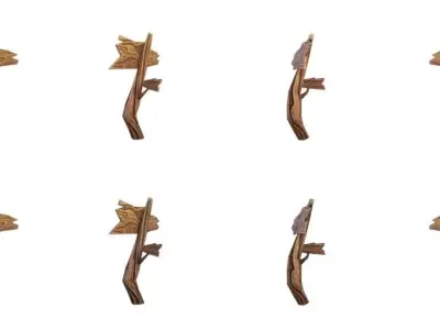 Guidepost Pack 20-29 Low-poly 3D model