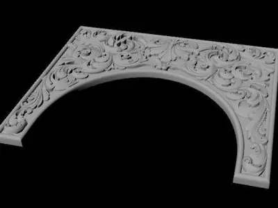 dekor ornate gold arch 3D model