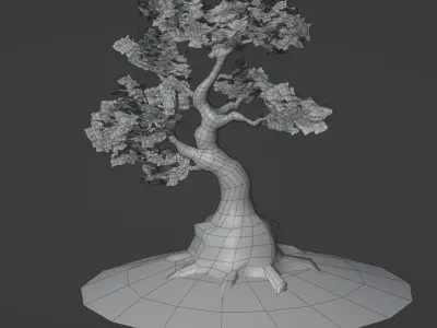 Blossom Sprint Tree  Low-poly 3D model