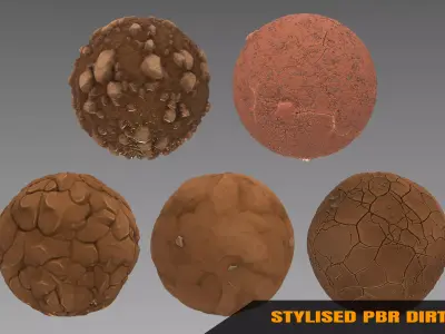 Dirt - Stylised PBR Texture - Material 3D model