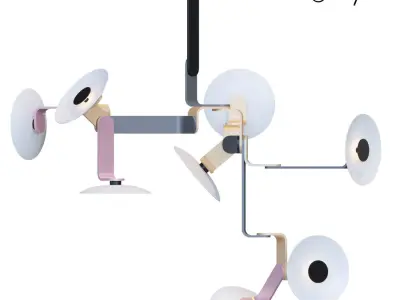 Elbo 8-2 chandelier 3D model