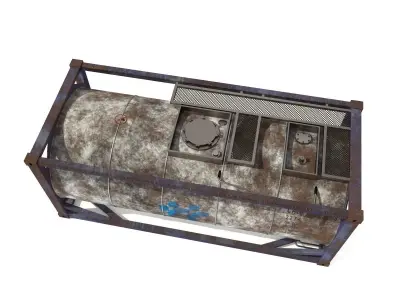 ISO Tank Containe Rusty 3D model