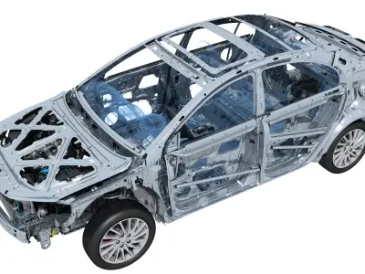  Hybrid Electric Car frame Chassis X-Ray 