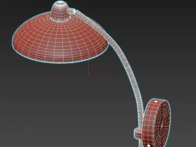 SAUCER wall lamp gold 3D model