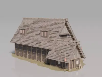 Traditional Japanese House 15 3D model