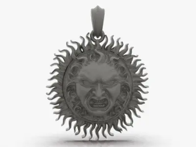 The angry radiant Sun 3D print model