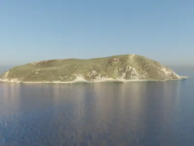 3D model of a Mediterranean island 3D model