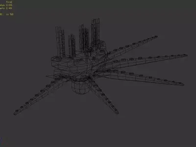 Low model - jellyfish 25 3D model