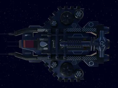Spaceship Low-poly 3D model by kayao from CGTrader (Low-poly)