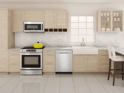 Family Kitchen Set 03 3D model