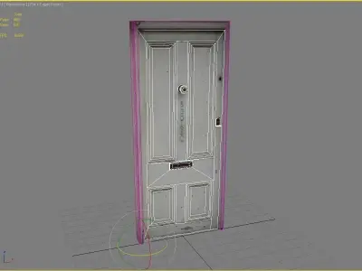 Door 16 Wooden Low-poly 3D model