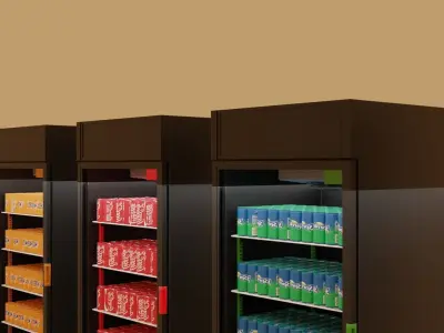 Can Fridges Free low-poly 3D model