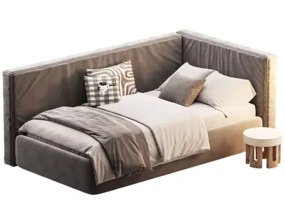 Kids bed 10 Low-poly 3D model