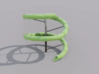 Waterslide Low-poly 3D model