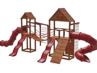 Playground Modular Assets Realistic Low-poly 3D model