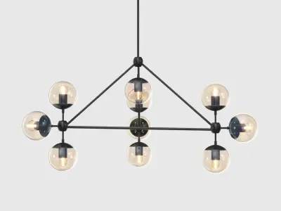 Possini Euro Gable 10-Light Modern Chandelier 3D model