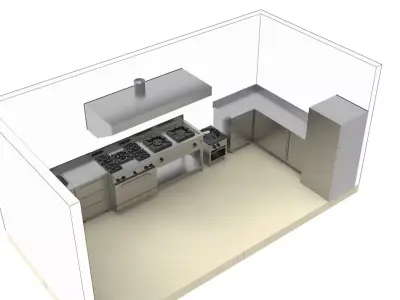KITCHEN 80 3D model