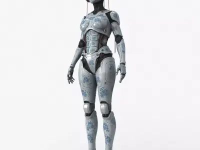 Futuristic Gheisa Body High Detail 3D model