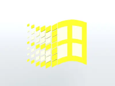 Windows 95 Logo v1 006 Free low-poly 3D model