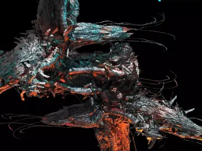 Deep Space leviathan monster station 3D model