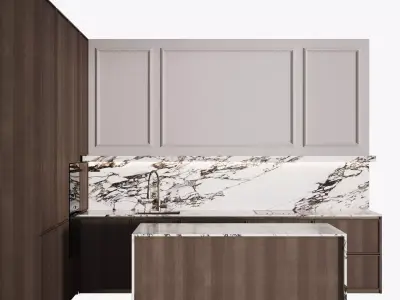 Modern kitchen with island 15 3D model