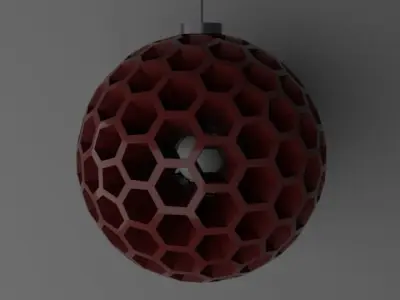 Ceiling Lamp Hexagonal Gap 3D model