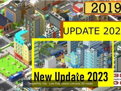 Simple poly 1 and 2 Collection 3D Model Pack