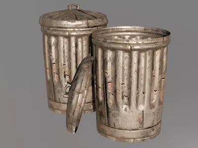 Trash can  Low-poly 3D model buy