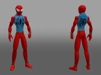 Spectacular Spider - Man Scarlet Spider Low-poly 3D model