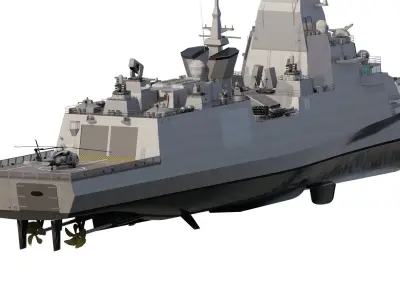 MULTIROLE EUROPEAN NAVY STEALTH DESTROYER  3D model