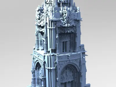 Palace of Versailles Fantasy Tower 2 3D model