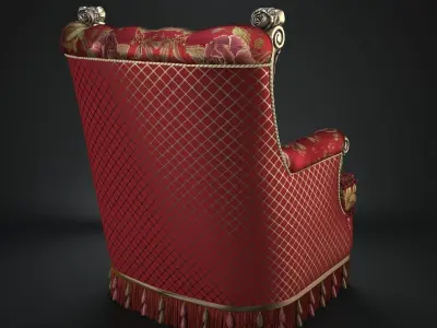 Lunardelli rococo armchair 3D model
