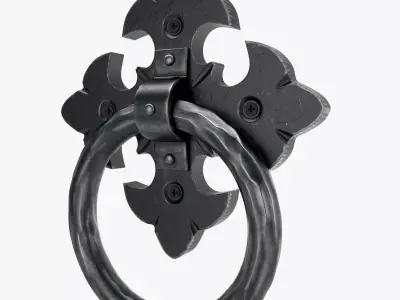 Forged door knob 2 3D model