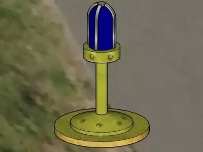 Edge Light Blue Low-poly 3D model