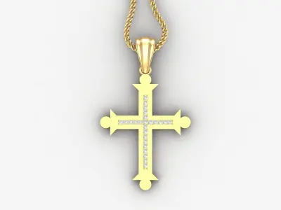 Cross Light Gold 4CP004 3DM STL 3D print model