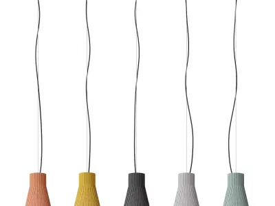 Gant Lights fluted hanging lamp S1 3D model